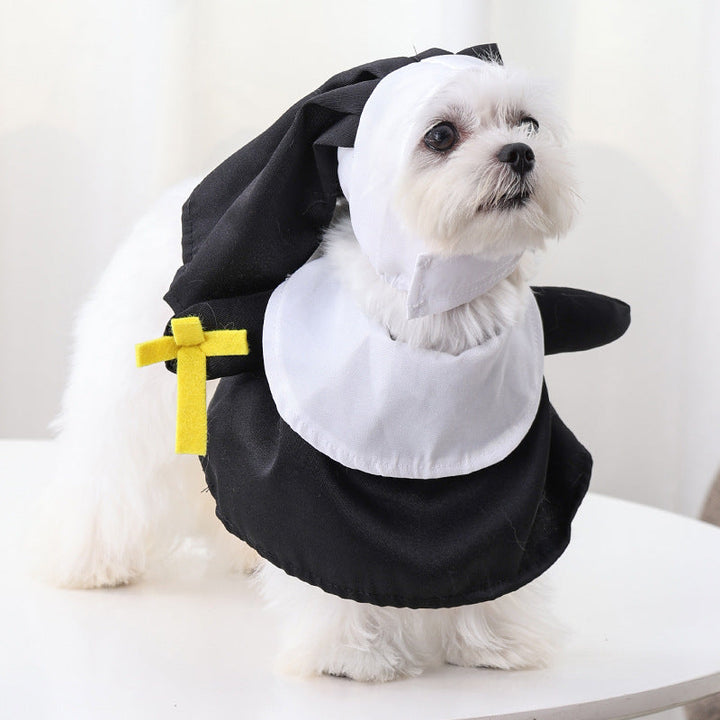 Get Your Pet Ready for Halloween with the Pet Halloween Nun Costume Dress Outfit