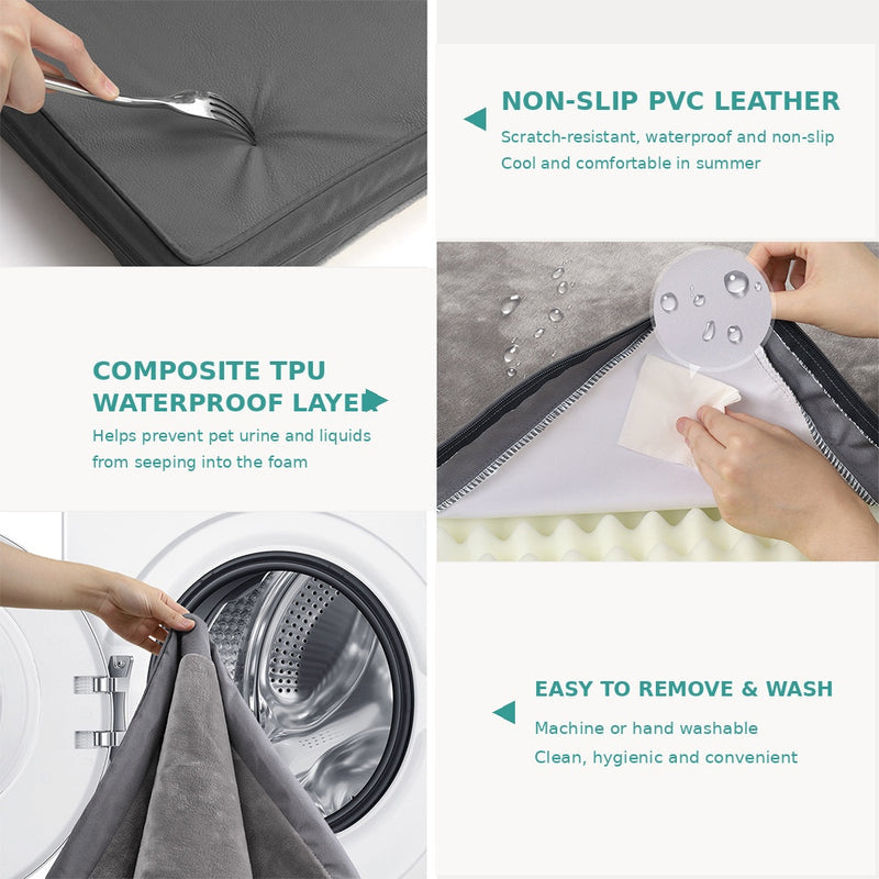 Waterproof Reversible Dog Bed With Plush Cover