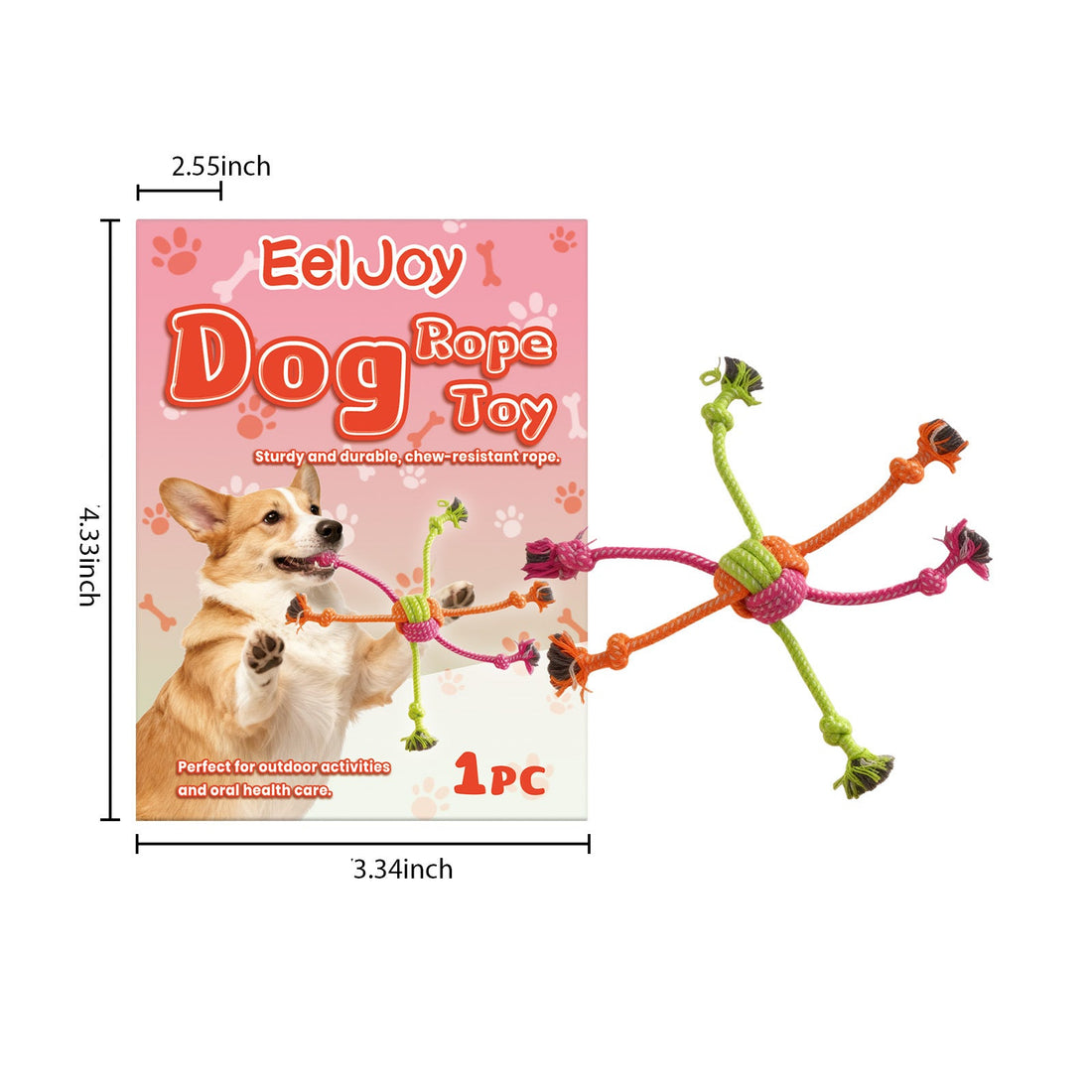 Chew-Resistant Pet Knotted Rope Toy Interactive Playtime Fun