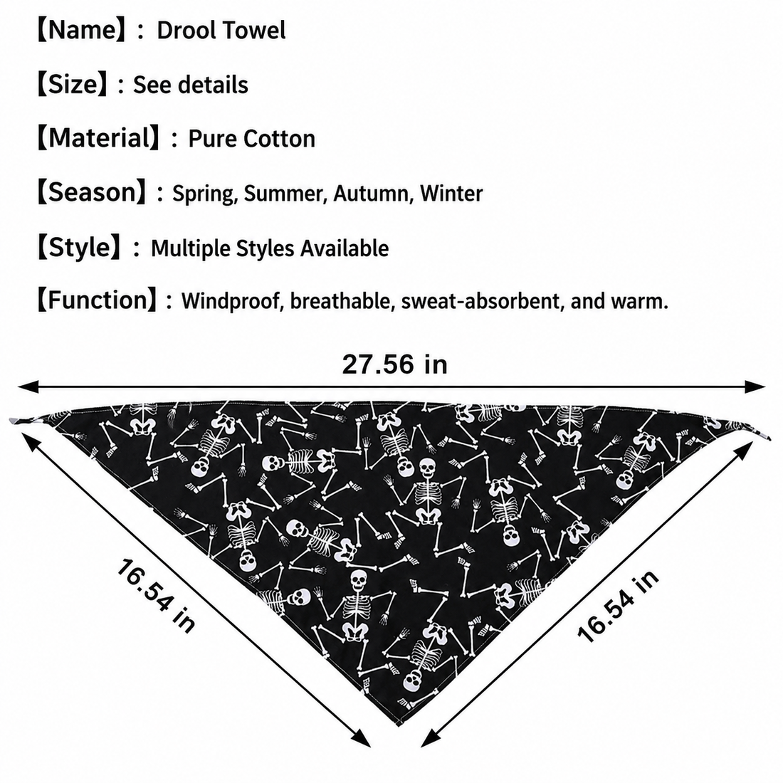 Halloween Pet Print Scarf Accessory