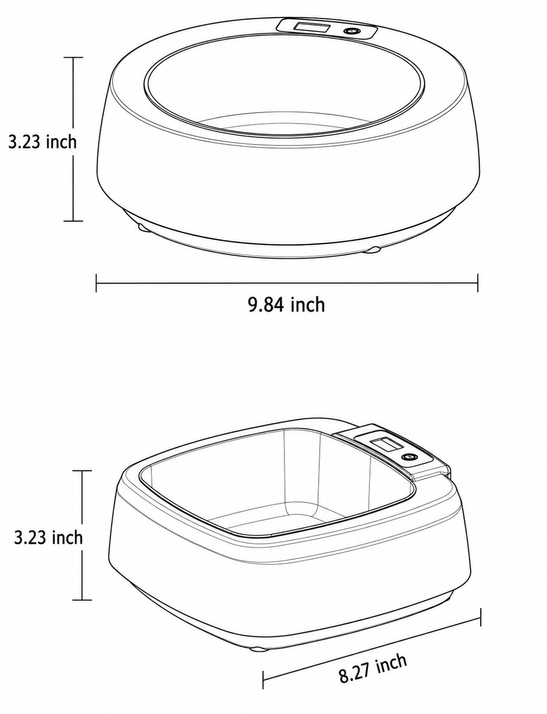 Round Stainless Steel Heated Water Bowl
