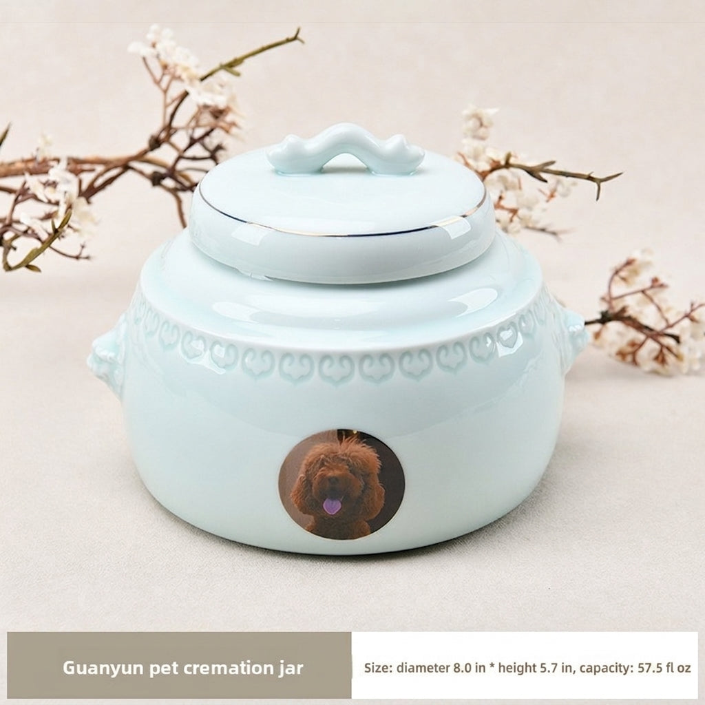 Luxury Ceramic Pet Ashes Memorial Keepsake Urn Jar