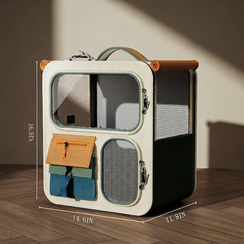 Pet Large Capacity Luggage Style Carrier Backpack