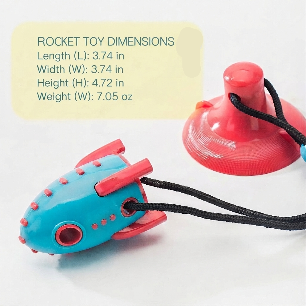 Pet Rocket Food Dispensing Bite Resistant Toy