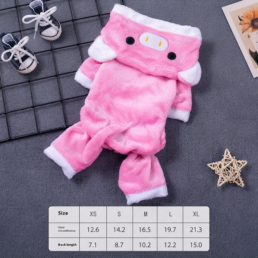 Fleece Lined Thermal Coral Fleece Pet Costume