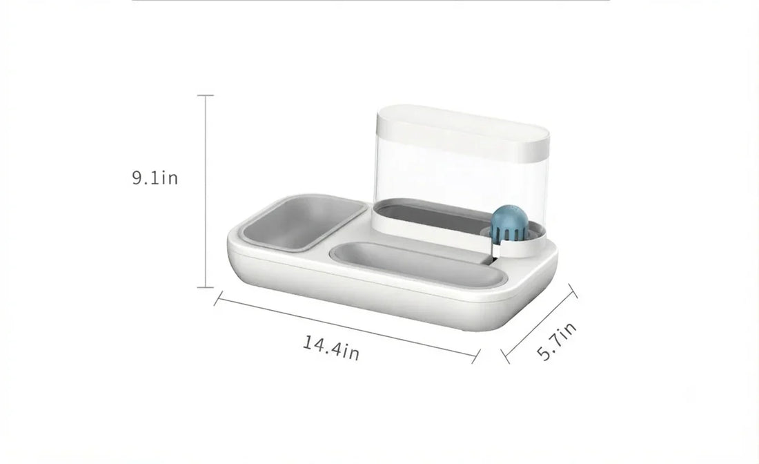 Pet Automatic 1.5L Feeding Fountain Bowl Set