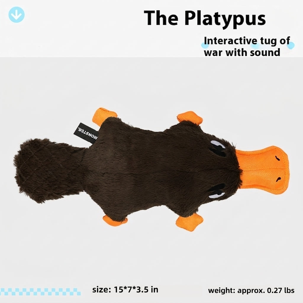Plush Pet Sound Toy Realistic Platypus Design