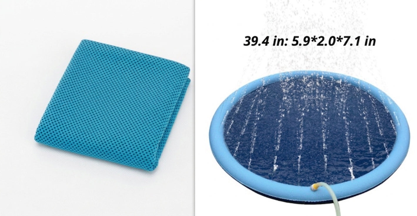 Non-Slip Pet Splash Pad Outdoor Summer Water Play Mat