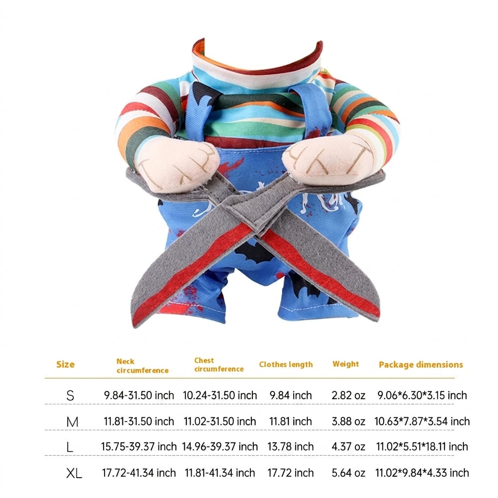 Halloween Scissor Pet Costume With Adjustable Straps