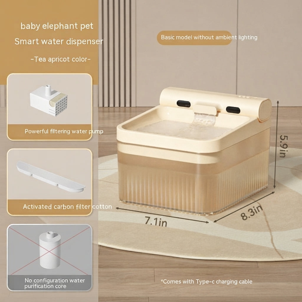 Smart Pet Water Dispenser 4L Triple Filter Drinking Bowl