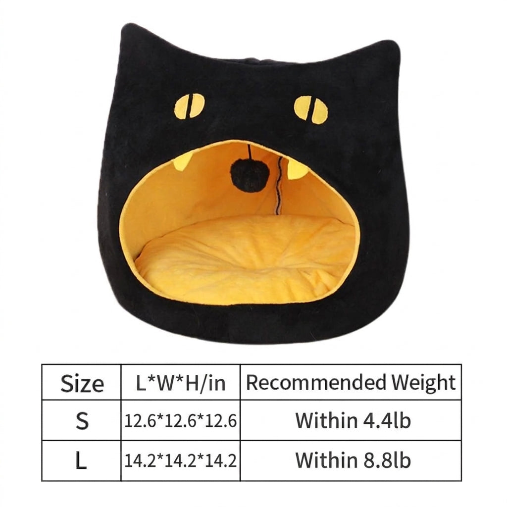 Soft Warm Pet House Cozy Halloween Sleeping Bed