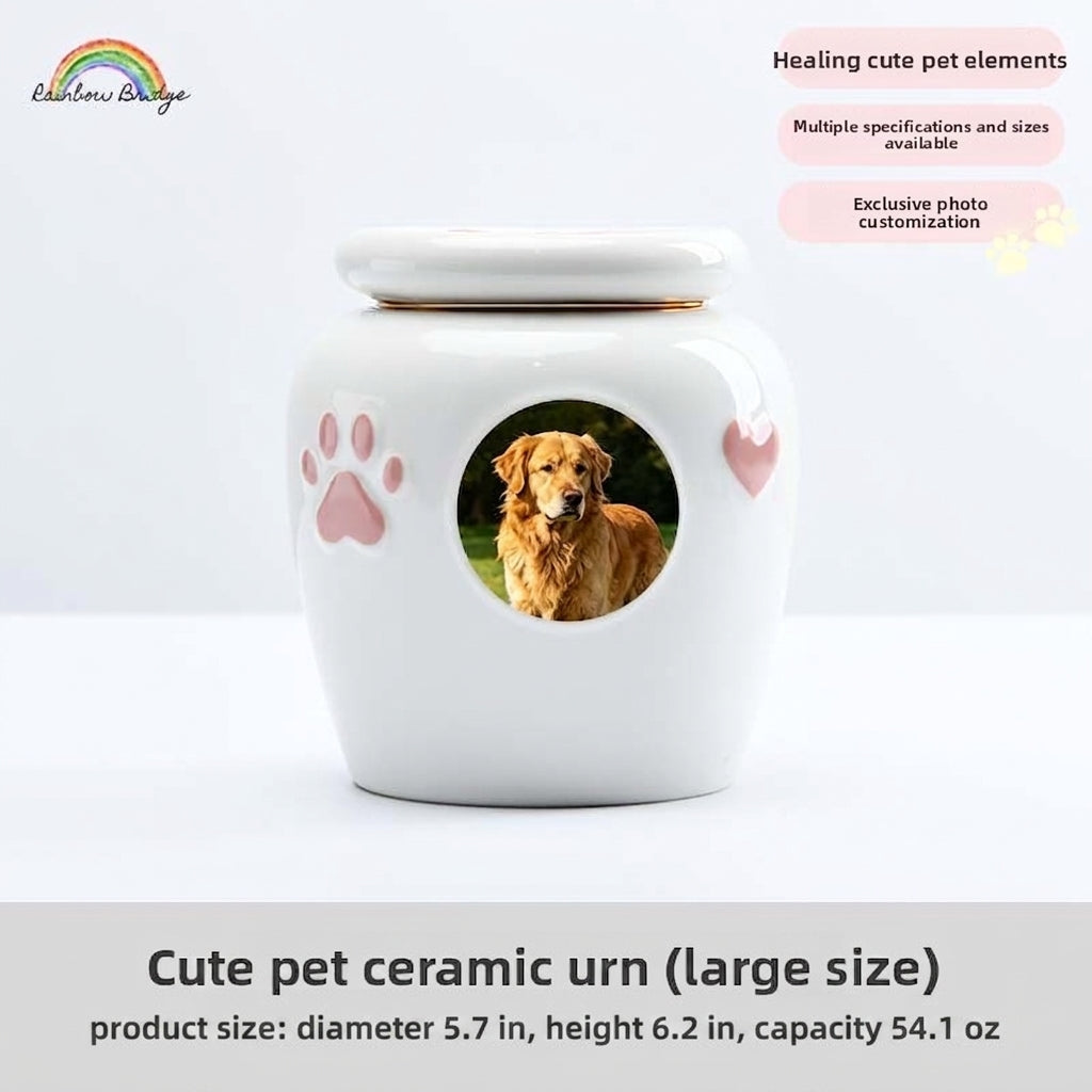 Luxury Ceramic Pet Ashes Memorial Keepsake Urn Jar