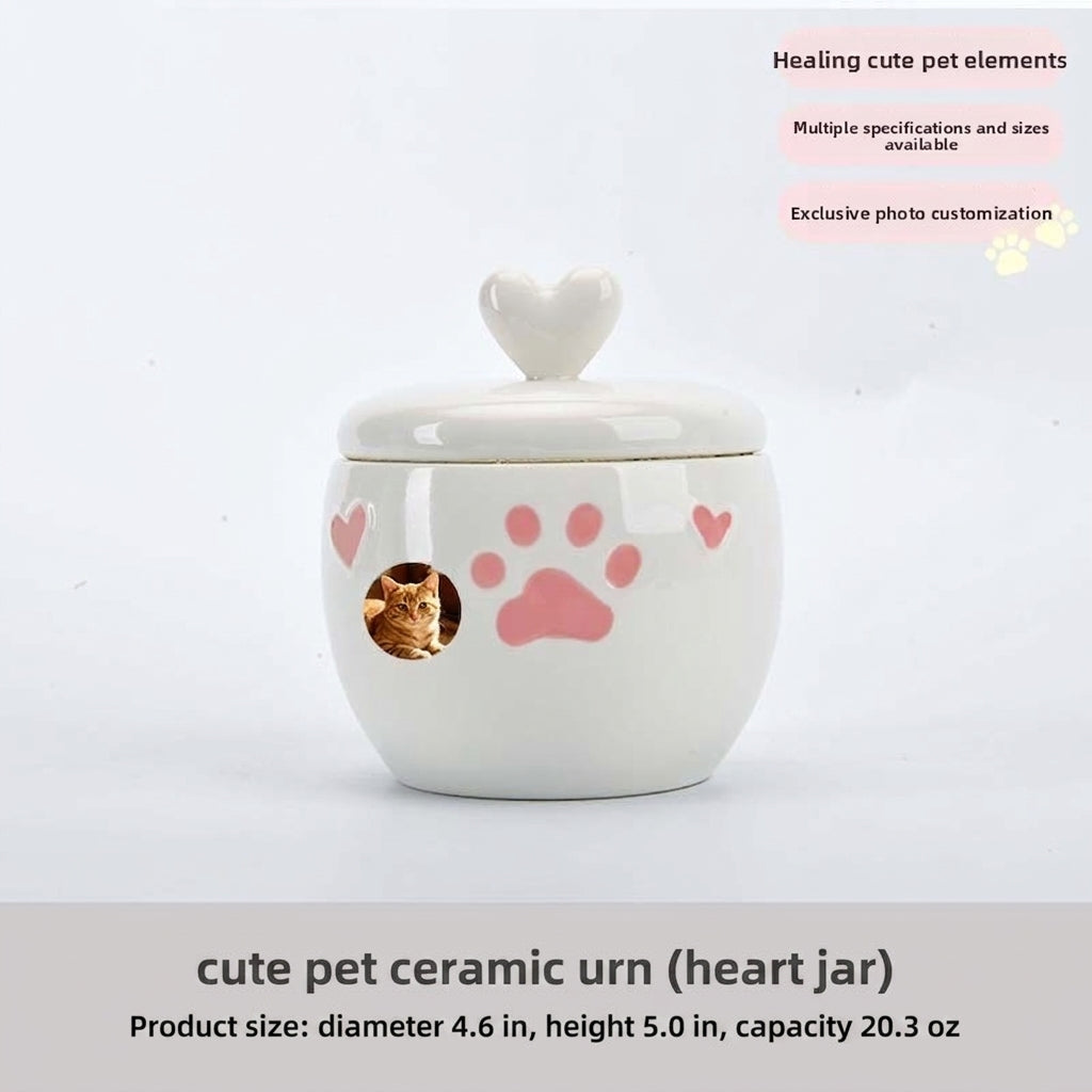 Luxury Ceramic Pet Ashes Memorial Keepsake Urn Jar