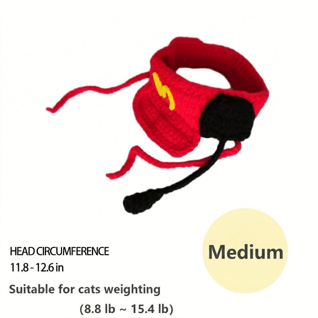 Handmade Pet Chef Hat Birthday Accessory Cotton Knit Sweater