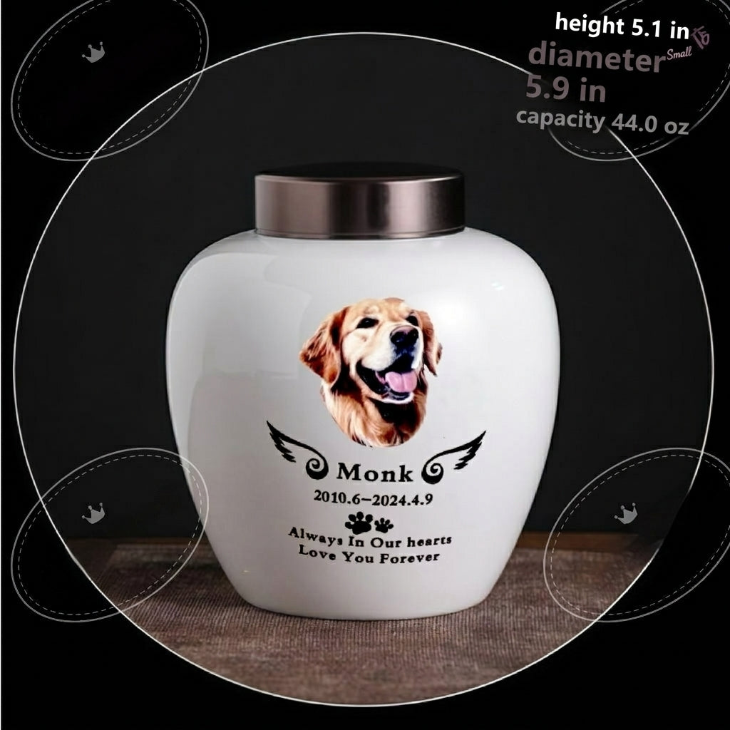 Cute Ustomizable Pet Urn For Ashes