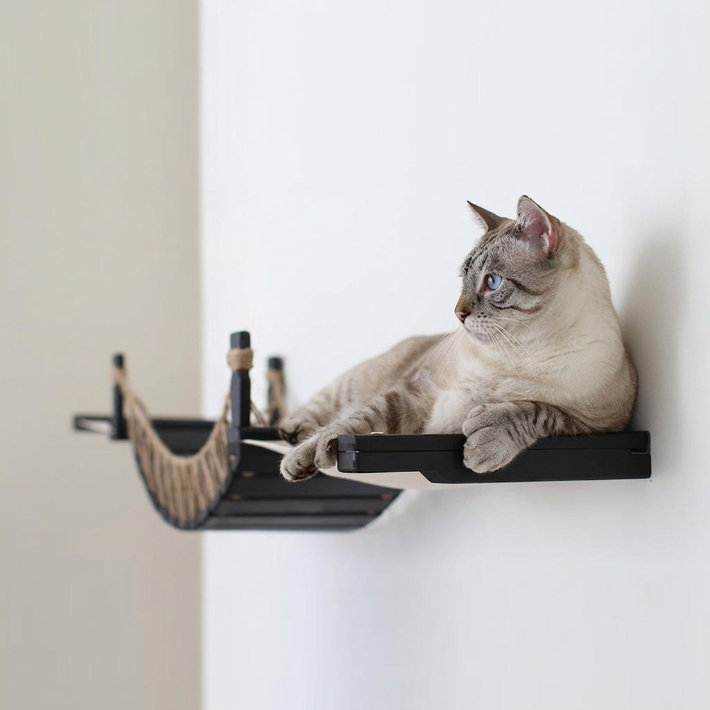 Wooden Pet Wall Climbing Bridge Rope Ladder Furniture