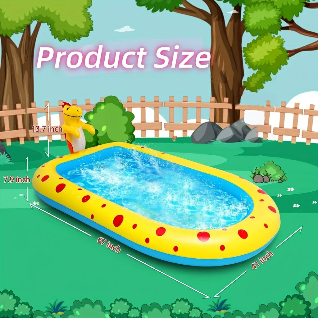 Dinosaur Water Spray Pool Pet Play Mat Toy