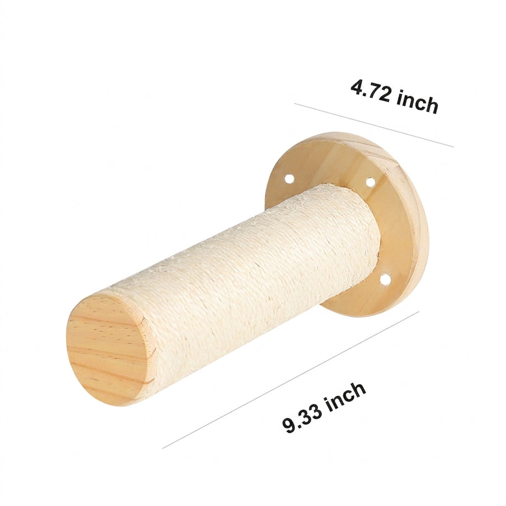 Wall Mounted Wood and Sisal Scratching Board or Hammock