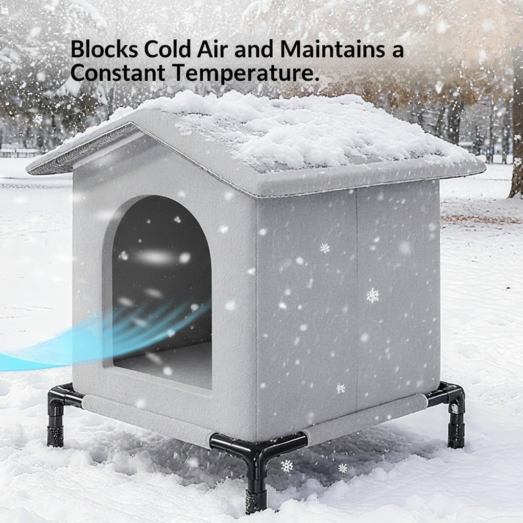 Cat house blocks cold air