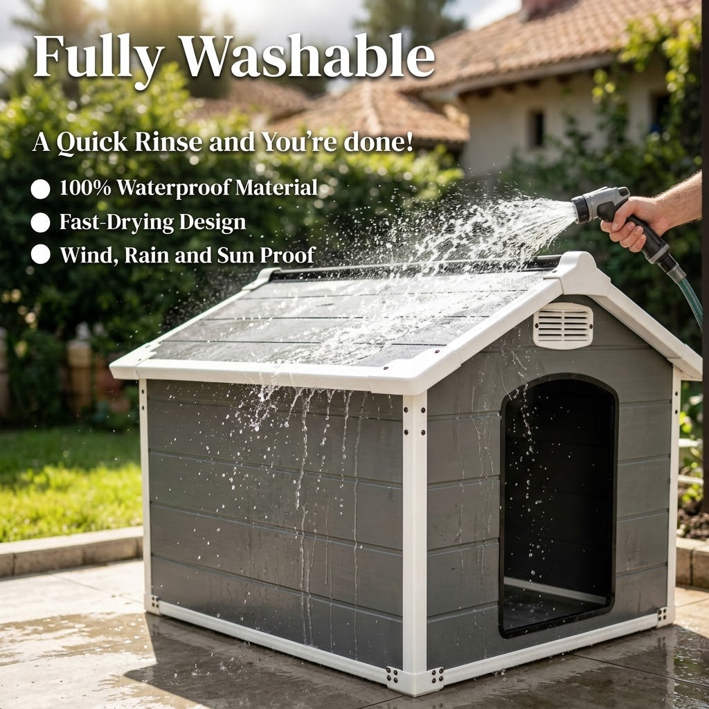 50.5-Inch Heavy-Duty Pet House With Double-Wall Design