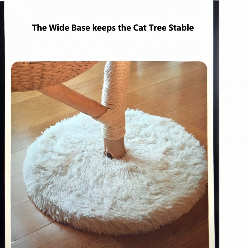 The Wide Base keeps the Cat Tree Stable