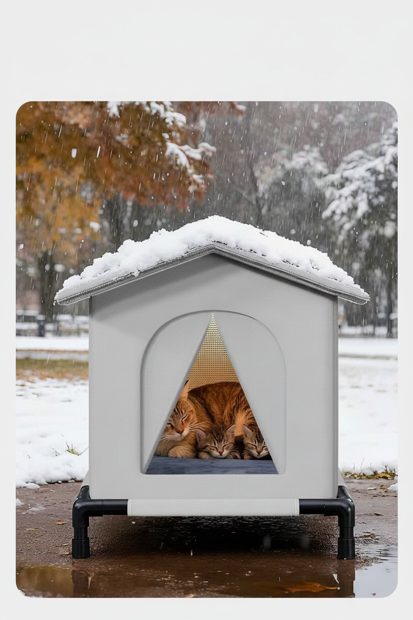 Outdoor cat house no text