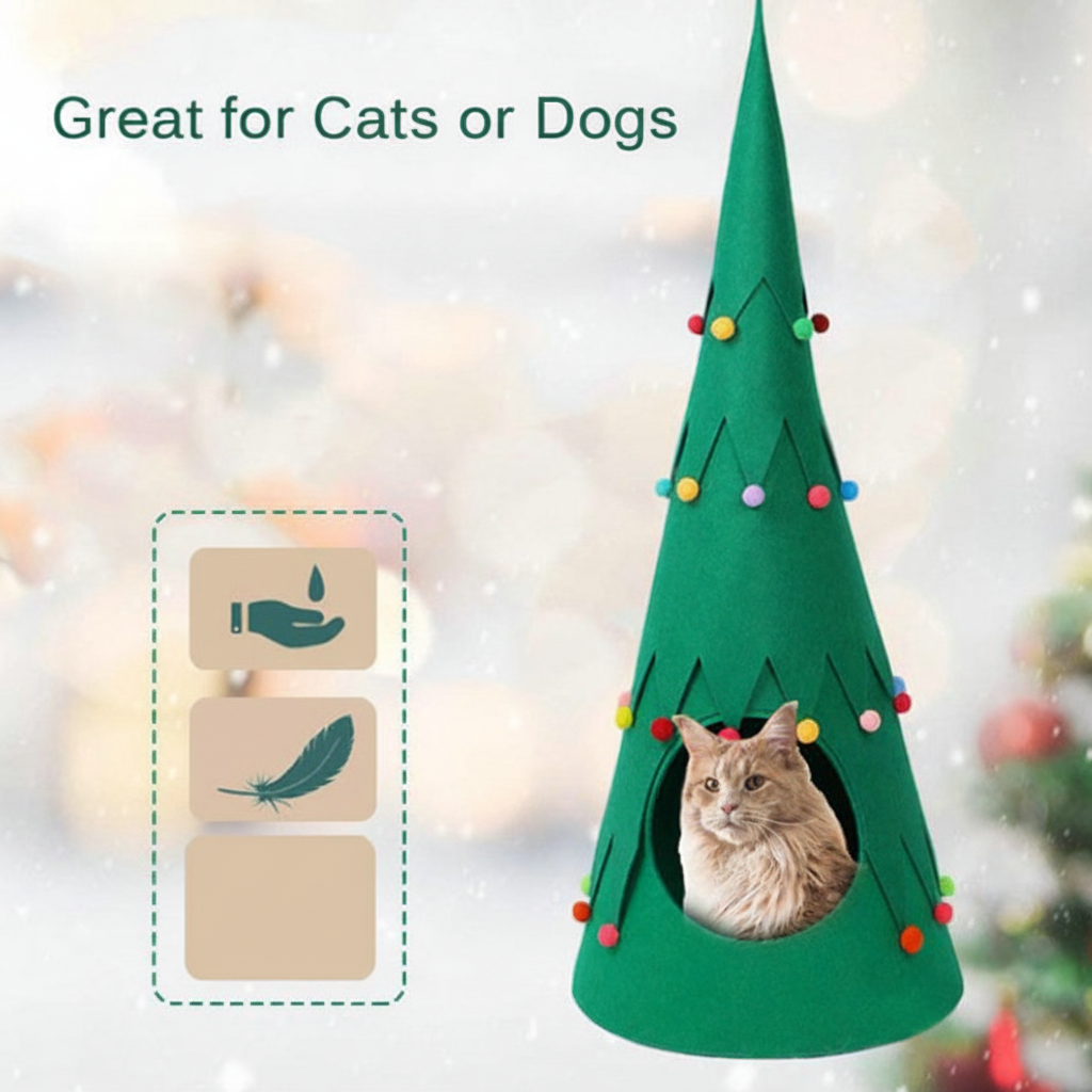 Pet teepee photo with Great for Cats or Dogs header