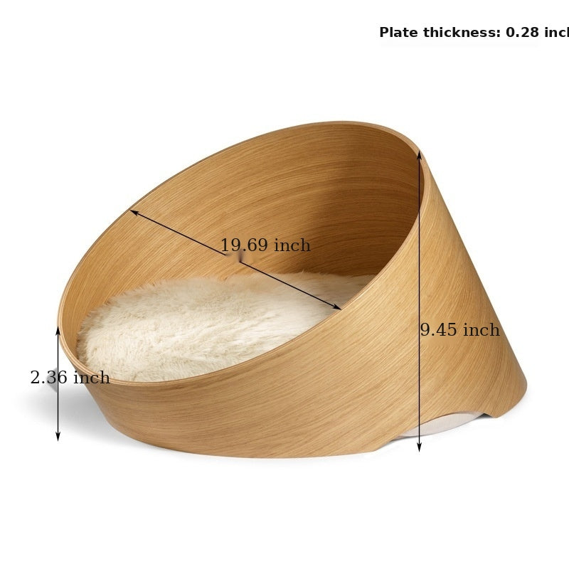 Solid Wood Indoor Cat Bed For All Seasons