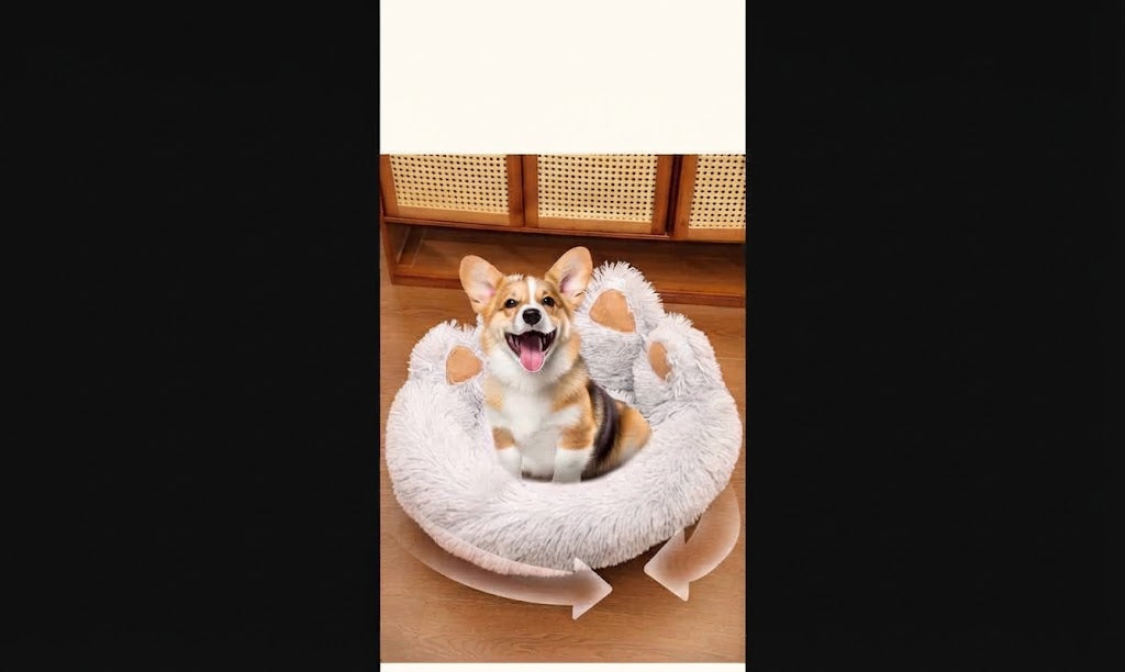 Thick Plush Pet Bed With Large Mat
