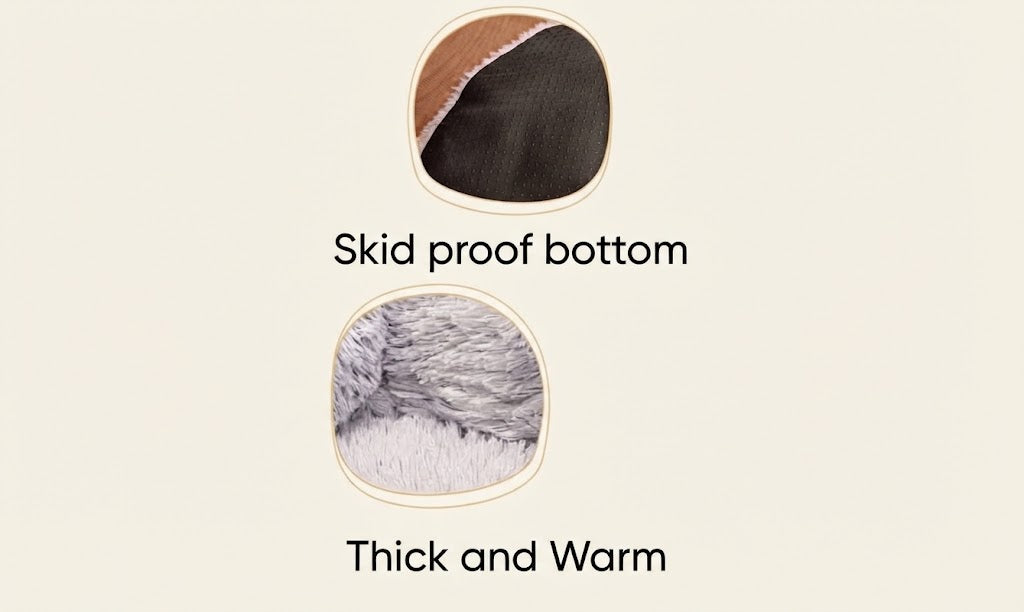 Thick Plush Pet Bed With Large Mat
