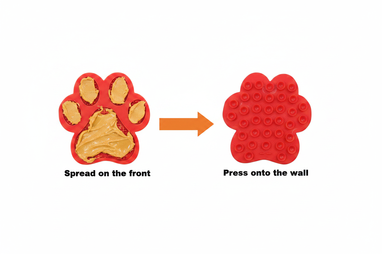 Press onto the wall