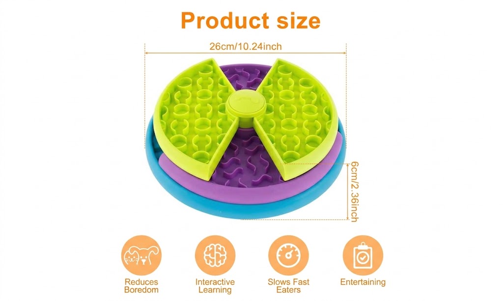 3 Level Interactive Slow Feeder Puzzle Bowl