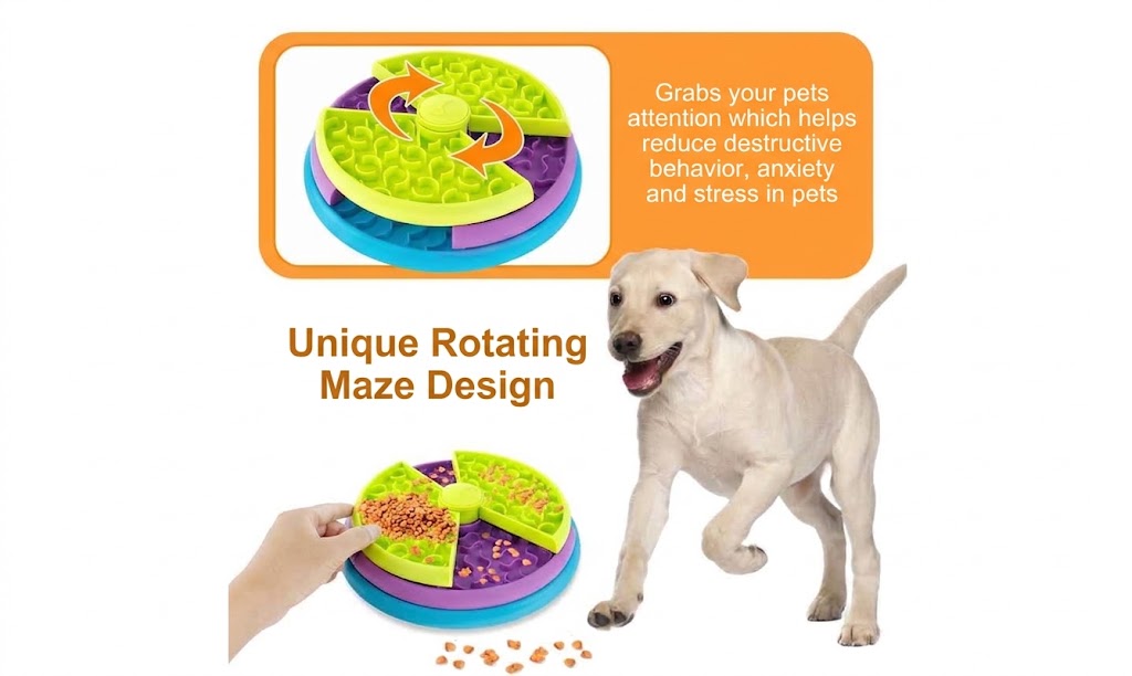 3 Level Interactive Slow Feeder Puzzle Bowl