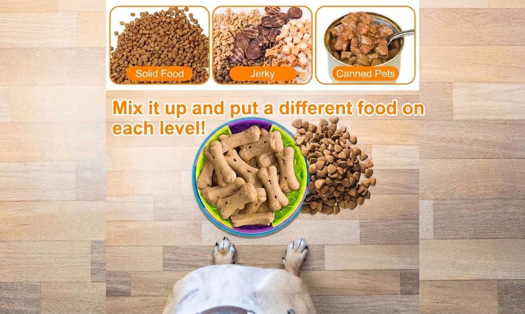 3 Level Interactive Slow Feeder Puzzle Bowl