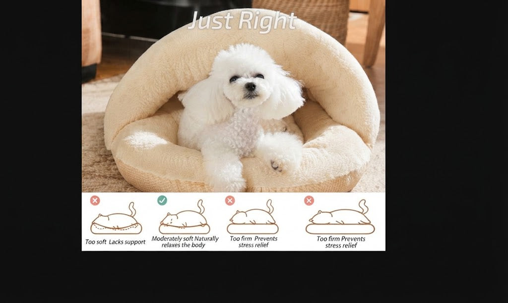 Ultra Soft Plush Pet Slipper Bed With Anti-Slip Base