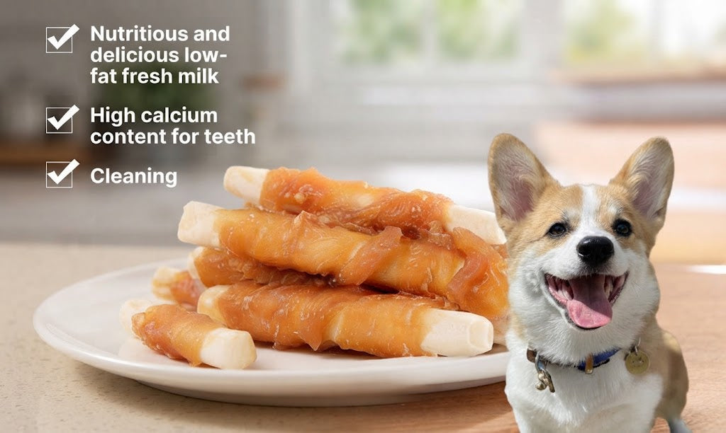 Chicken Or Duck Wrapped Milk Sticks for Dogs